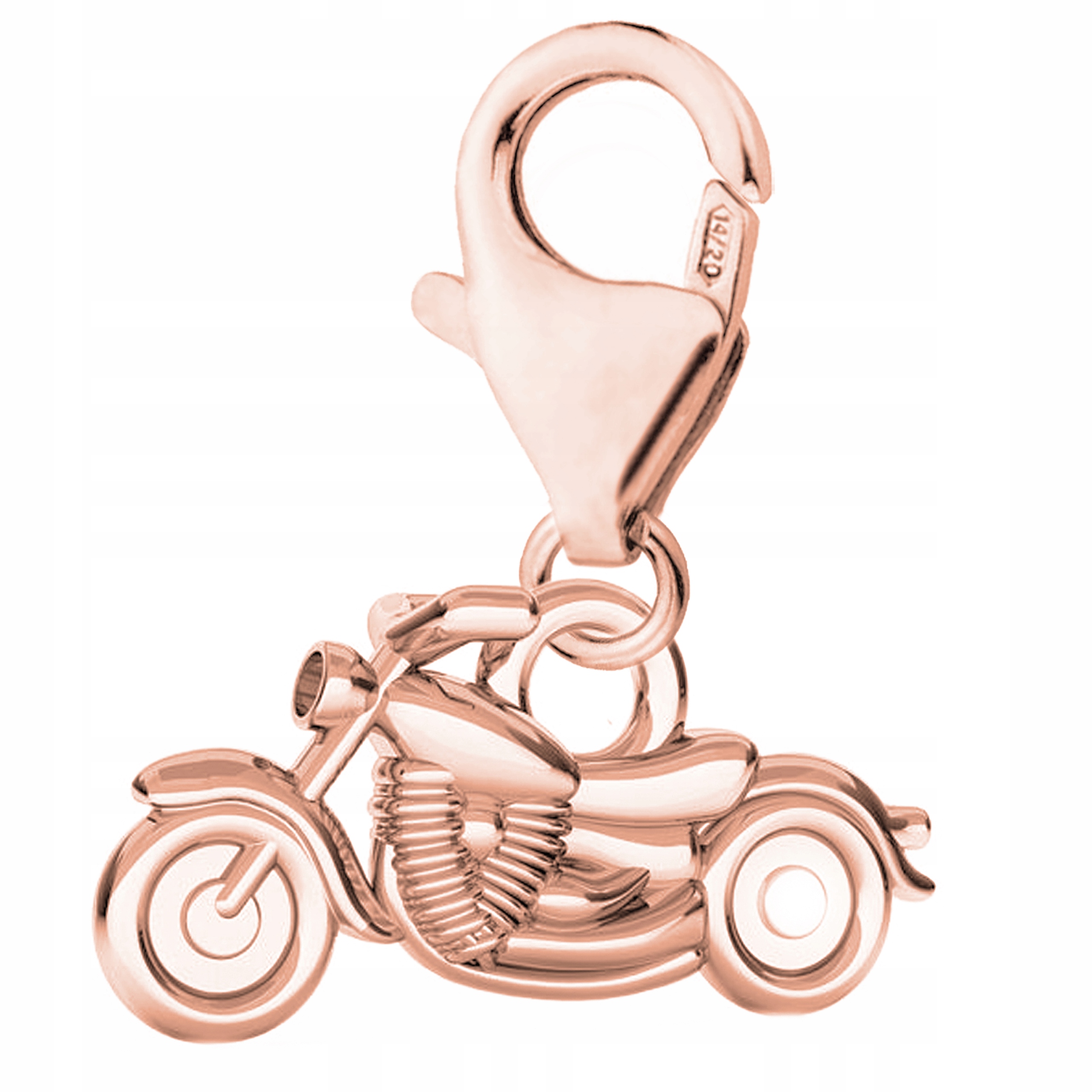 Pozlacený přívěsek s motocyklem Motor Bike Motocykl Harley Stříbro 925