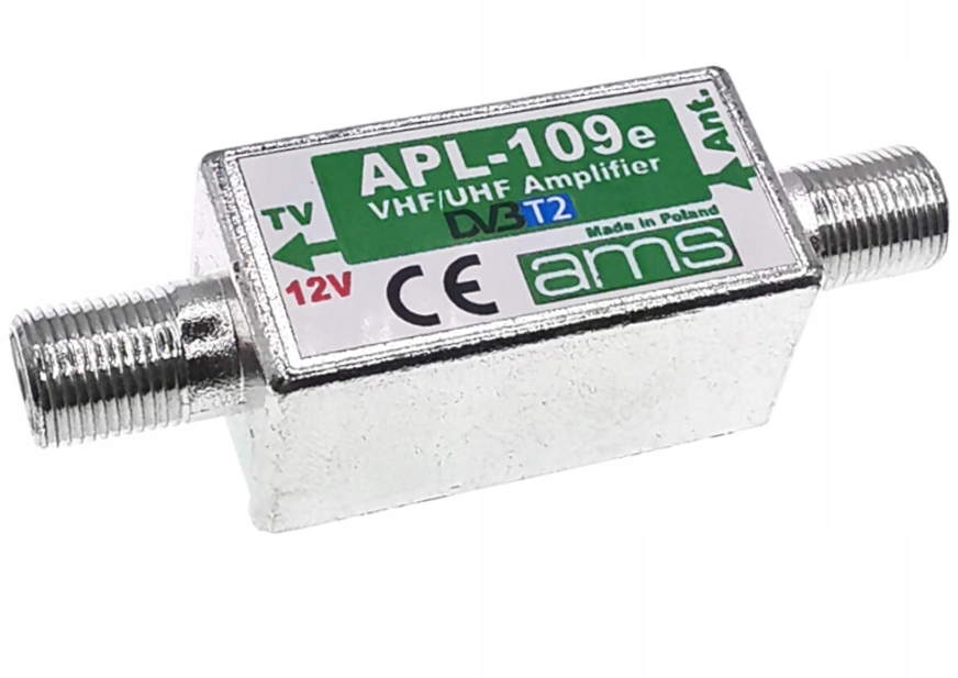 [1szt] Wzmacniacz Ant do 28dB APL-109e z filtrem eliminuje zakłócenia Lte