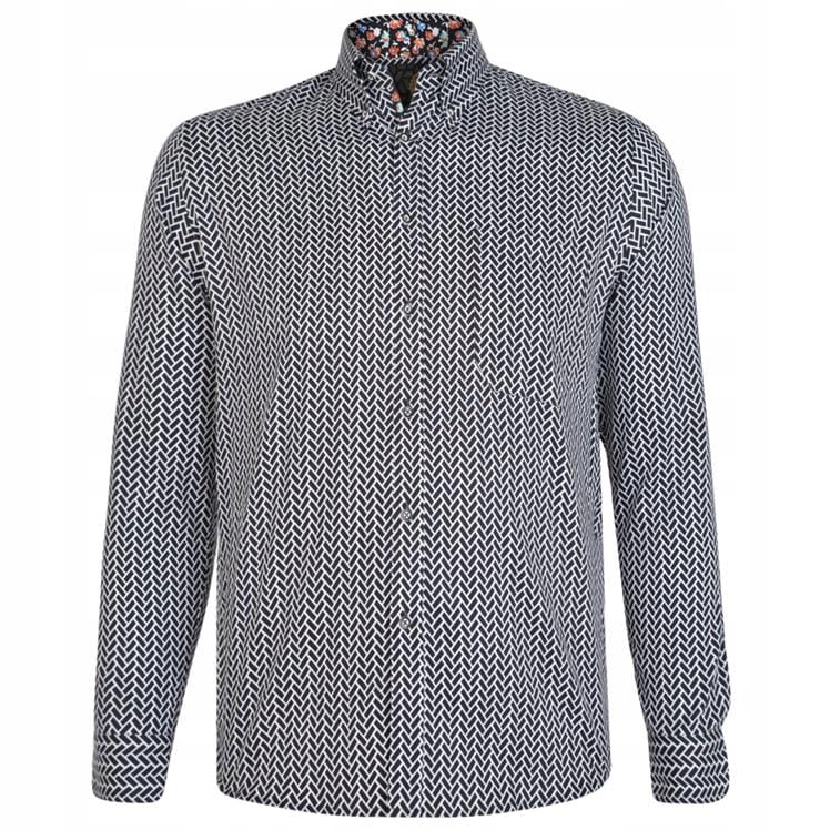 Kam P002 Tmavě modrá košile velké velikosti 1XL