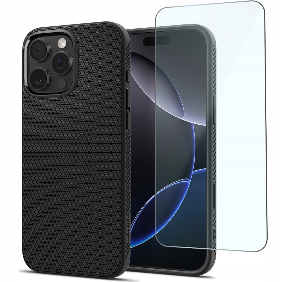 Etui Spigen do iPhone 16 Pro do MagSafe z osłoną na przycisk aparatu+ szkło