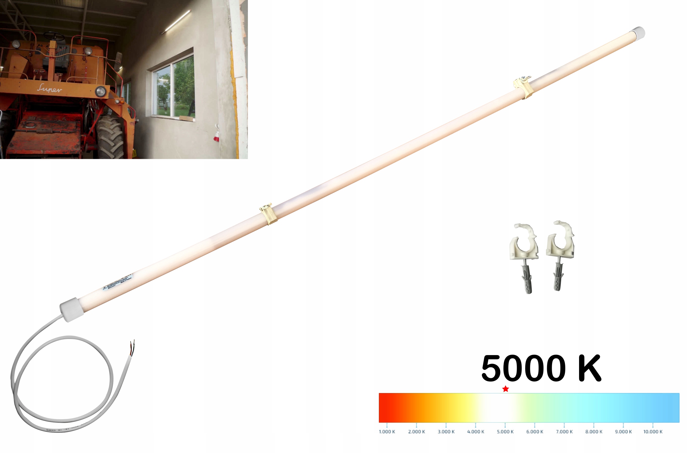 Lampa LED do HALA GARAŻ WIATA PIWNICA 3080lm 5K PL