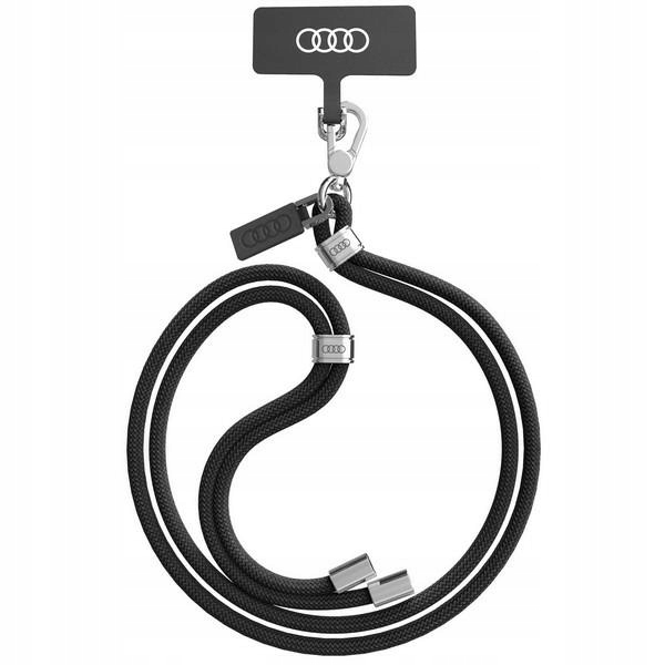 Audi univerzální vodítko pro telefon 120 cm 6 mm crossbody černá/černá AU-CBL6