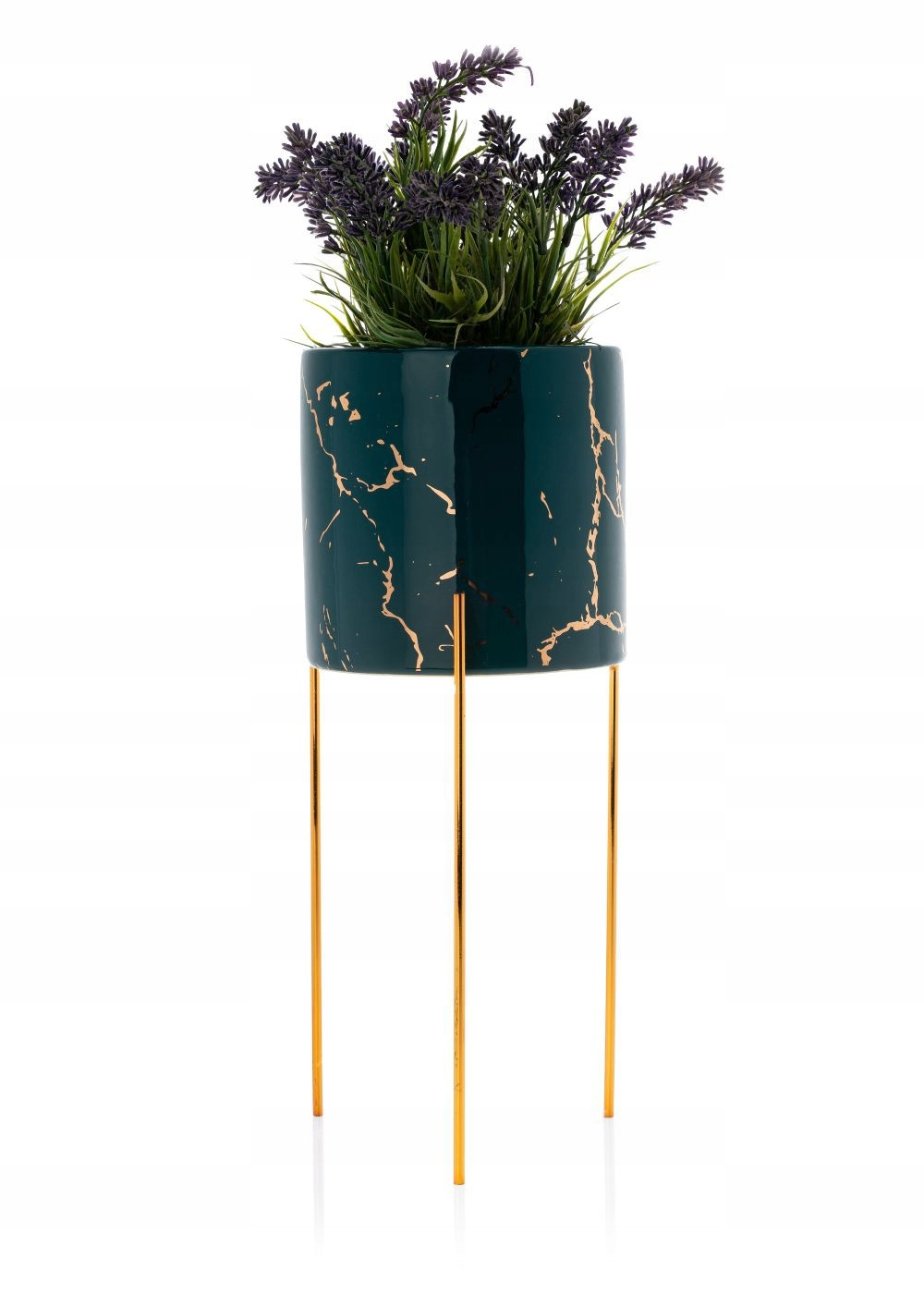 

Stylowa osłonka na złotym stojaku Glamour 32cm