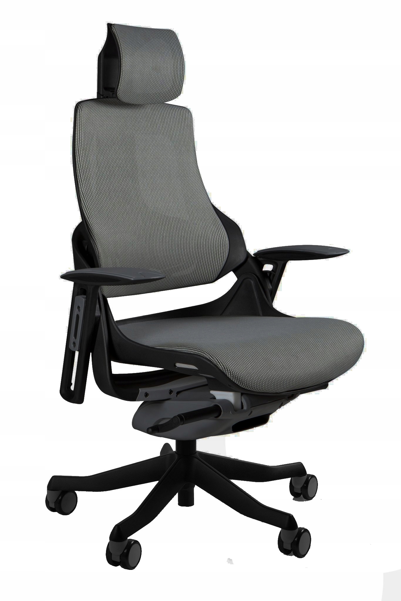 Krzesło Biurowe Wau Czarne Szare Siatka Ergonomia