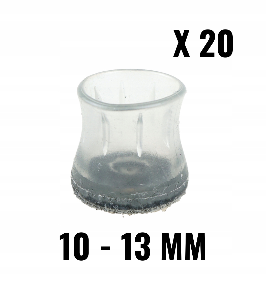 

20x Nakładki nogi nasadki krzesła stołu Ø 10-13 mm