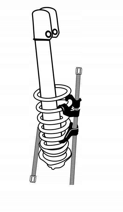 ŚCIĄGACZ DO SPRĘŻYN AMORTYZATORÓW ŚCIĄGACZE McPHERSON 380mm 2szt OUTLET Marka Kraft&Dele