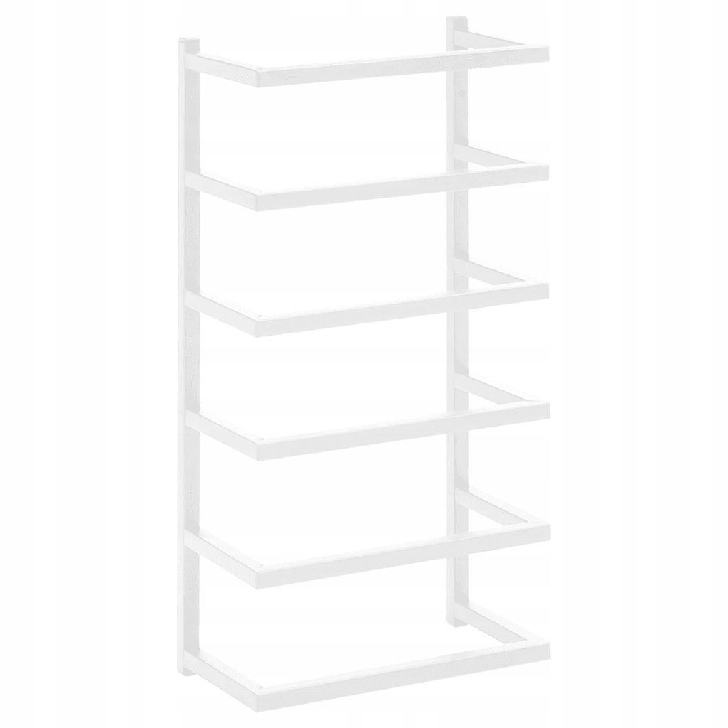 Věšák na ručníky ocelový bílý 24x12x48 cm