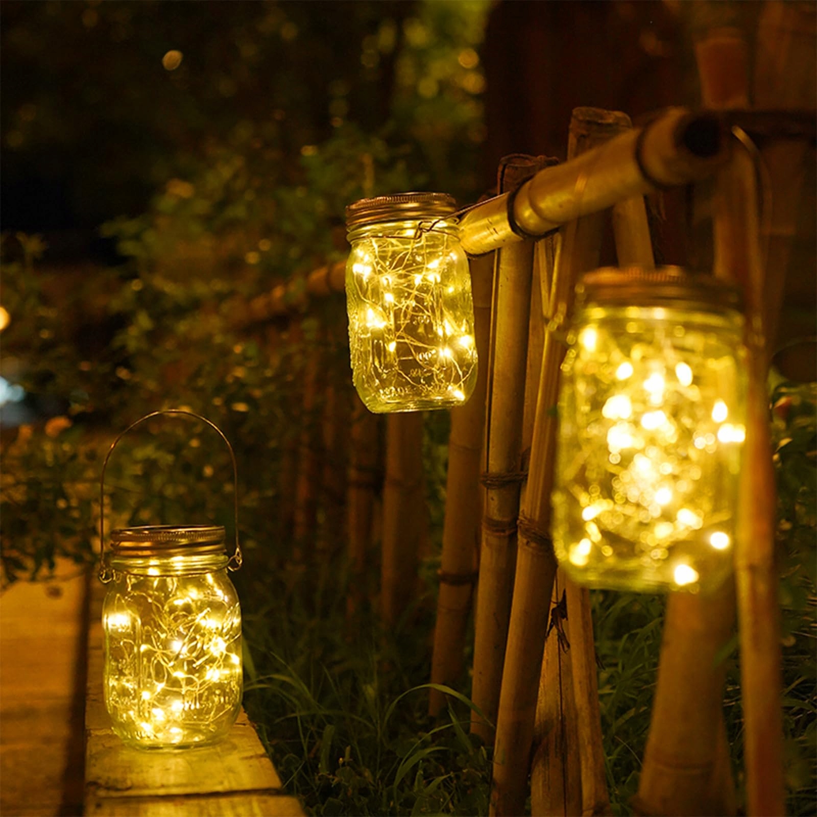 Lampki Solarne Mason Jar Ogrodowe Dekoracyjne 6 Szt 3m 30 LED GOMETY — miniatura 5