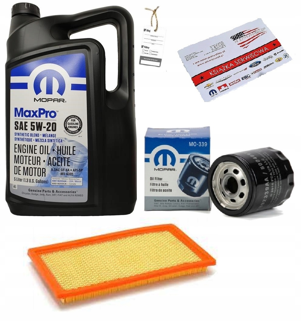 MOPAR 5W20 + FILTRY JEEP PATRIOT 2,0 / 2,4 07-10