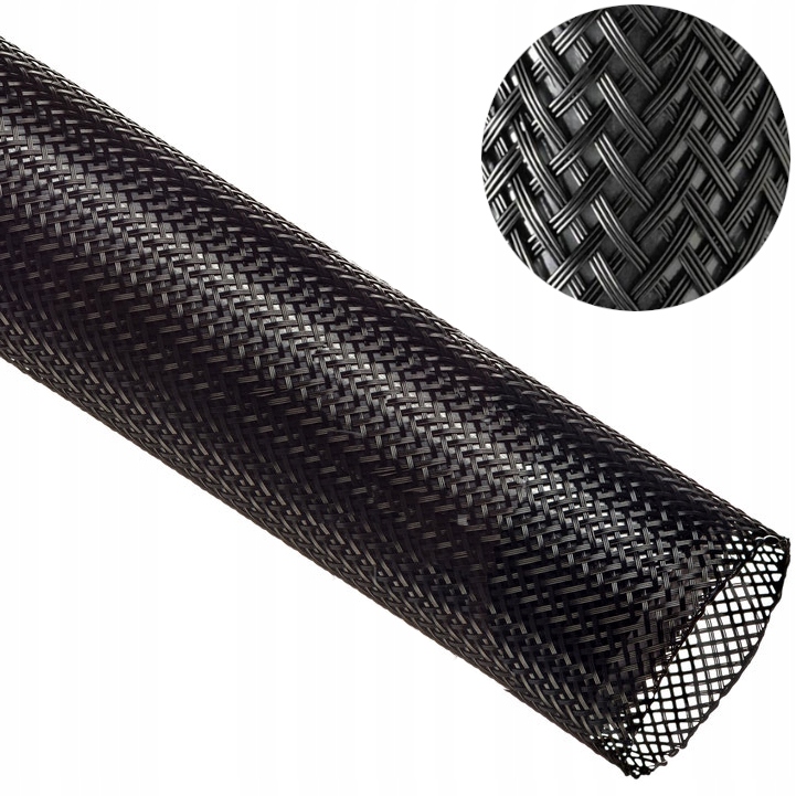 KOSZULKA OPLOT KABLOWY FLEXO PET CZARNY 32mm