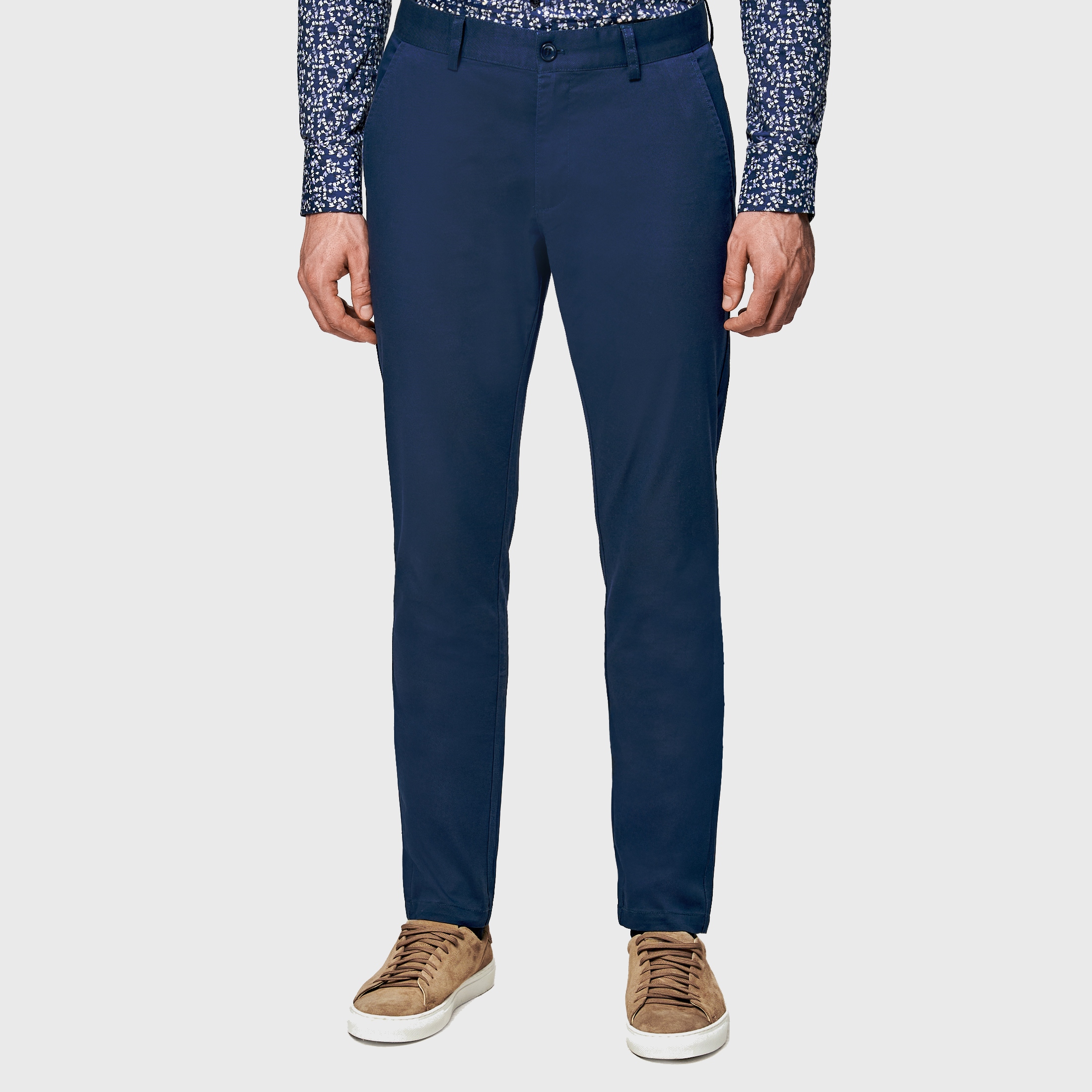 Tmavě modré ležérní kalhoty Jednoduchý střih Pako Lorente vel L34 W30