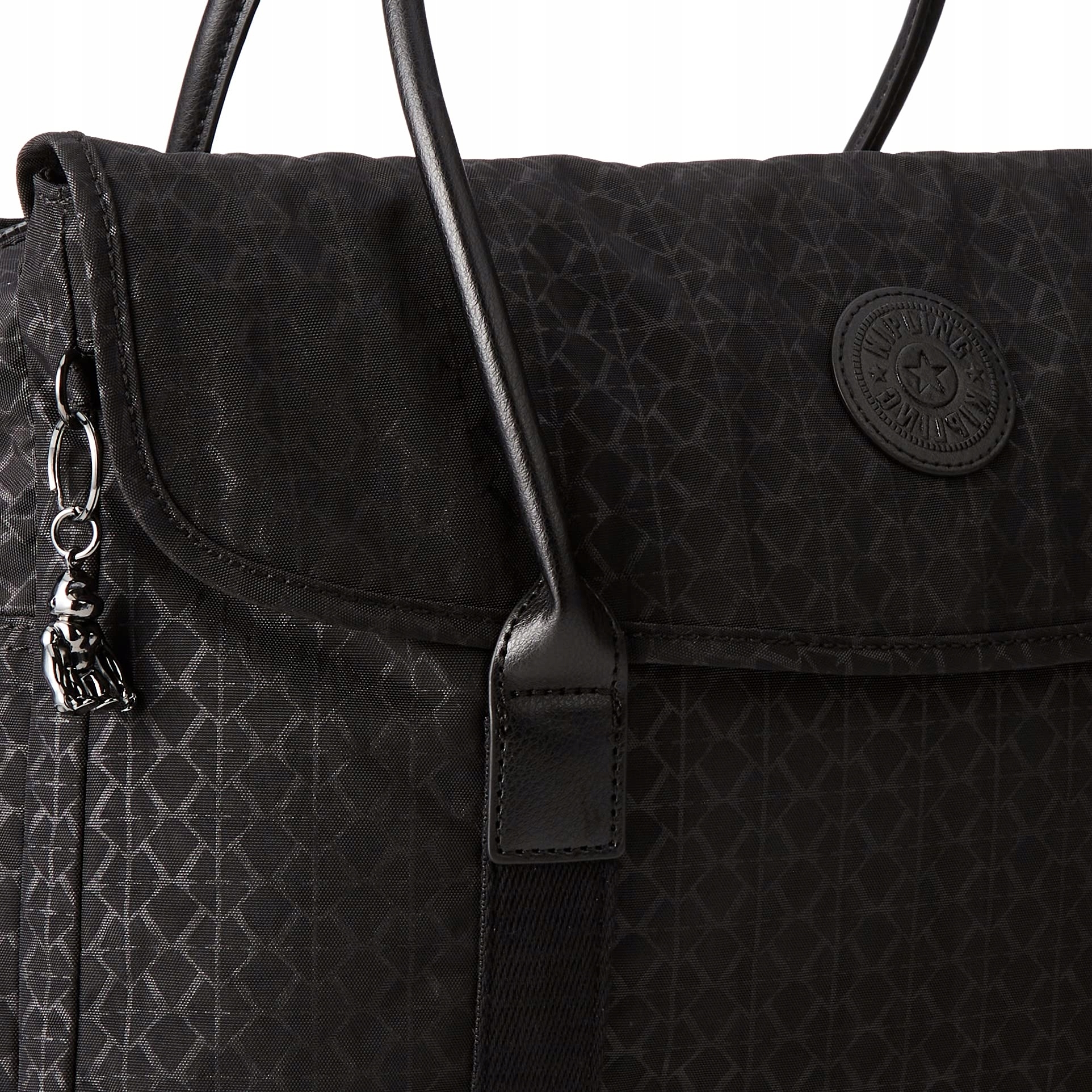 KIPLING TORBA NA LAPTOPA Z LOGO CZARNA NA ZAMEK 1JTF Materiał dominujący nylon