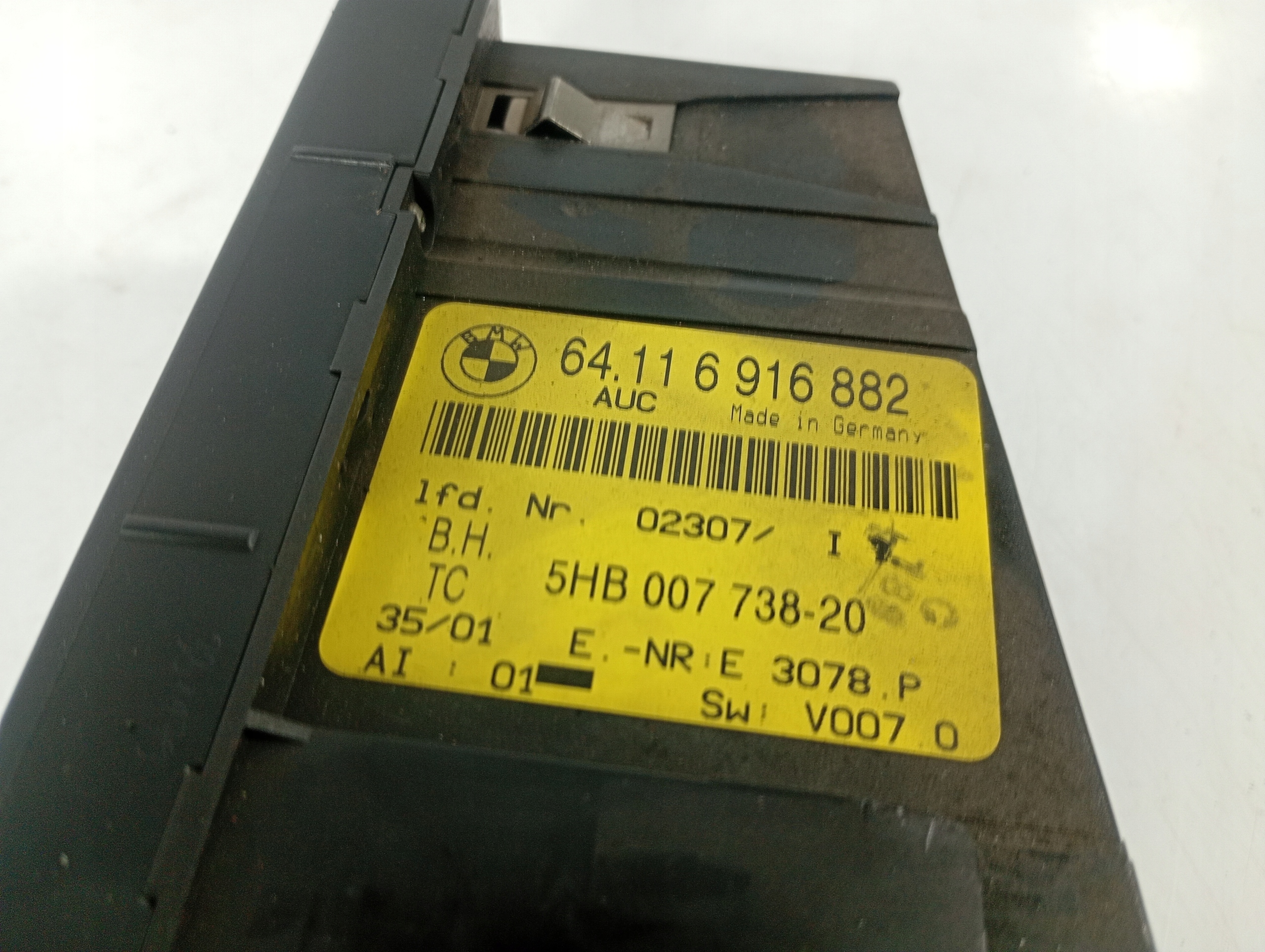 BMW 3 E46 316I 98-05 switch switch PANEL air conditioning devices OE 64116916882