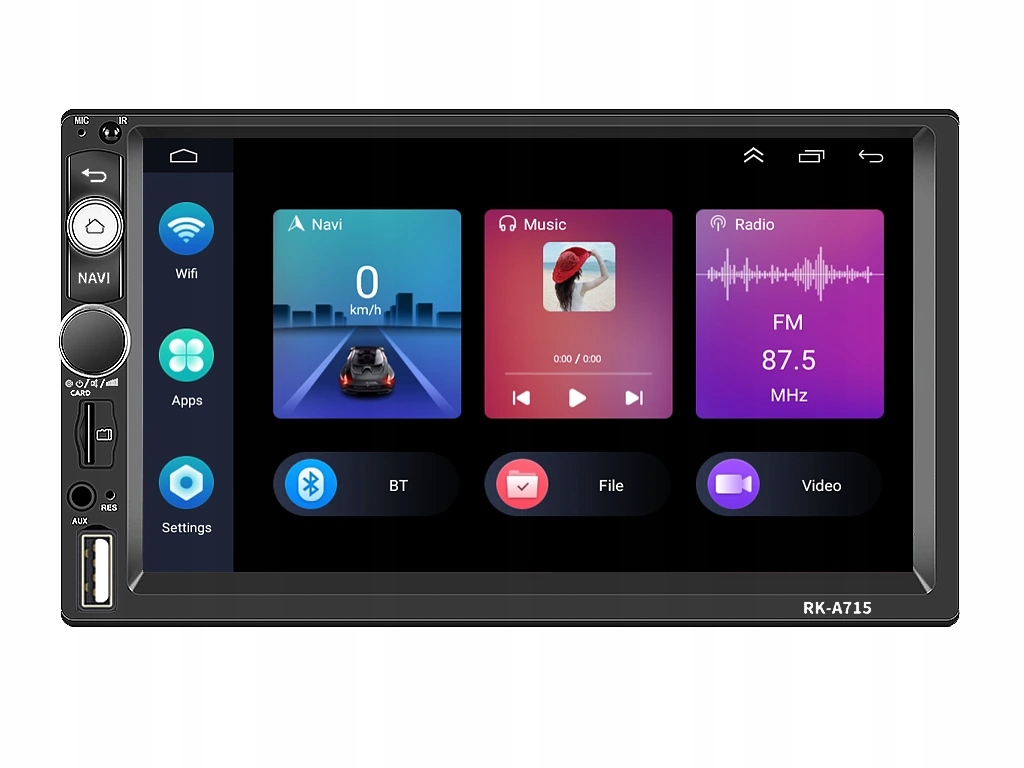 Podofo 2DIN autorádio RK-A715 Android s Gps