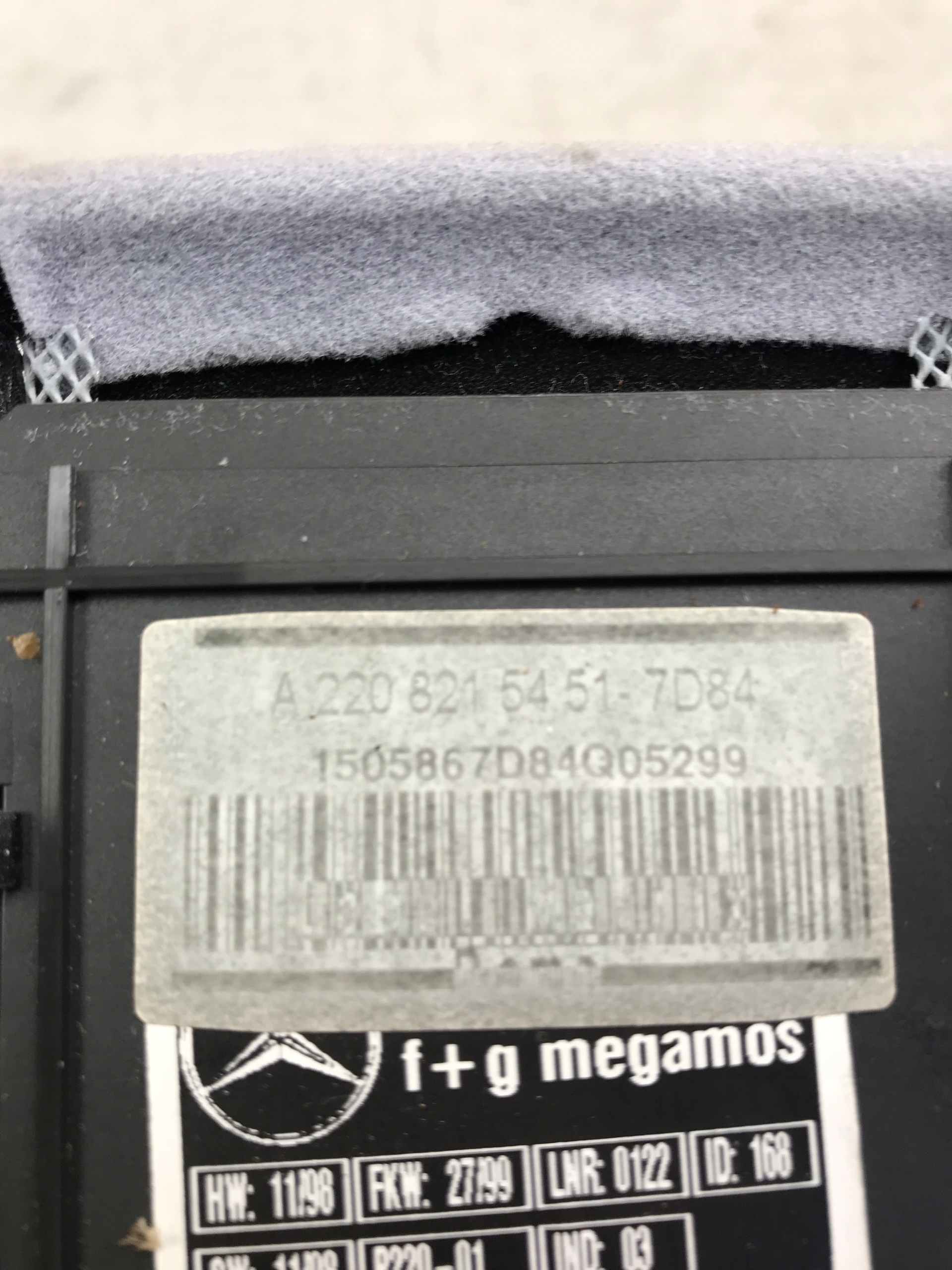 sensor module ALARMU MERCEDES W220 A2208215451