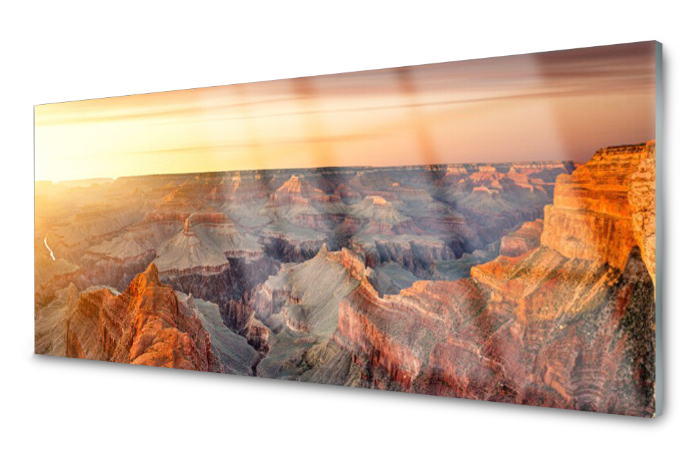 

Panel szklany do kuchni Dekor Góry 125x50