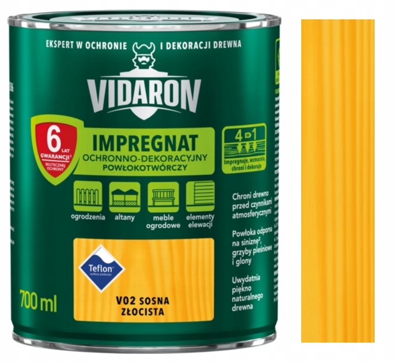 

Vidaron Impregnat Do Drewna 0,7L Sosna Złocista