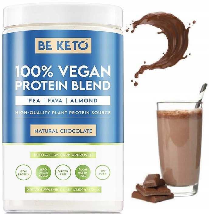 Veganské Bílkoviny Přírodní Čokoláda 500 g BeKeto