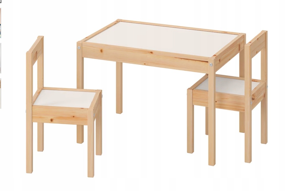 IKEA LATT Stolik dziecięcy i 2 krzesła DREWNO
