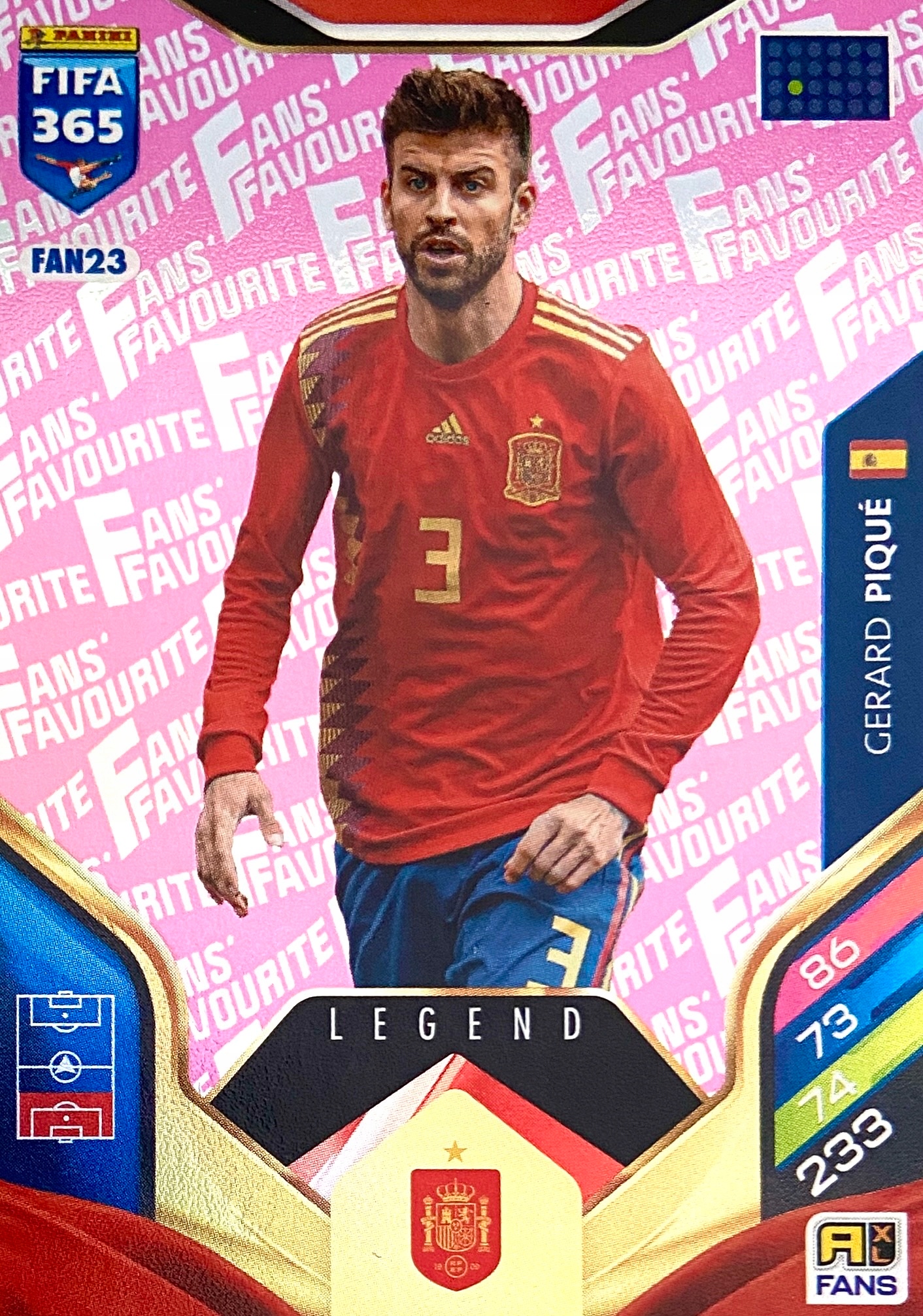 Fifa 365 2026 Fans Favourite Legend pink FAN23 Gerard Pique Hiszpania