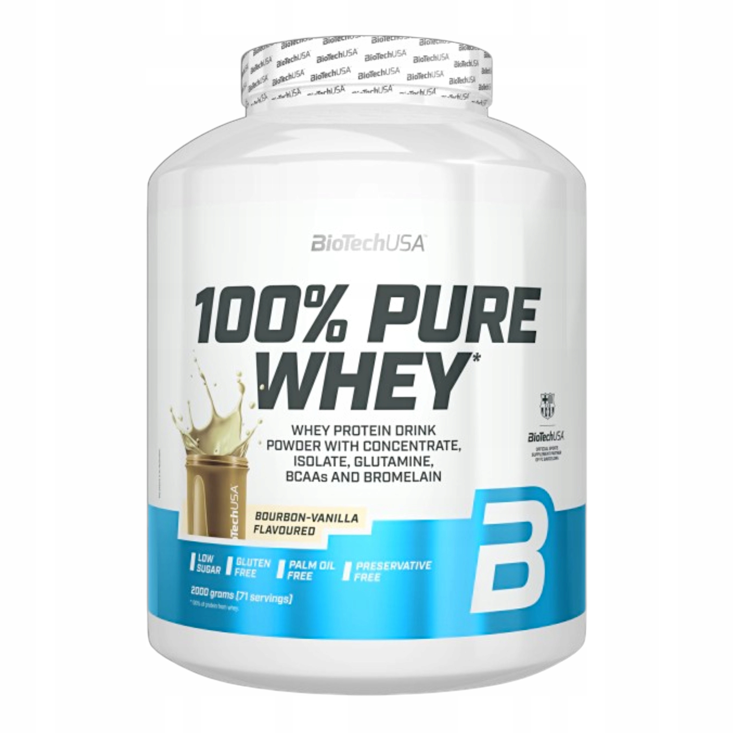Protein 100% Pure Whey Biotech Koncentrát Izolát Wpc Wpi Vanilka Bourbon