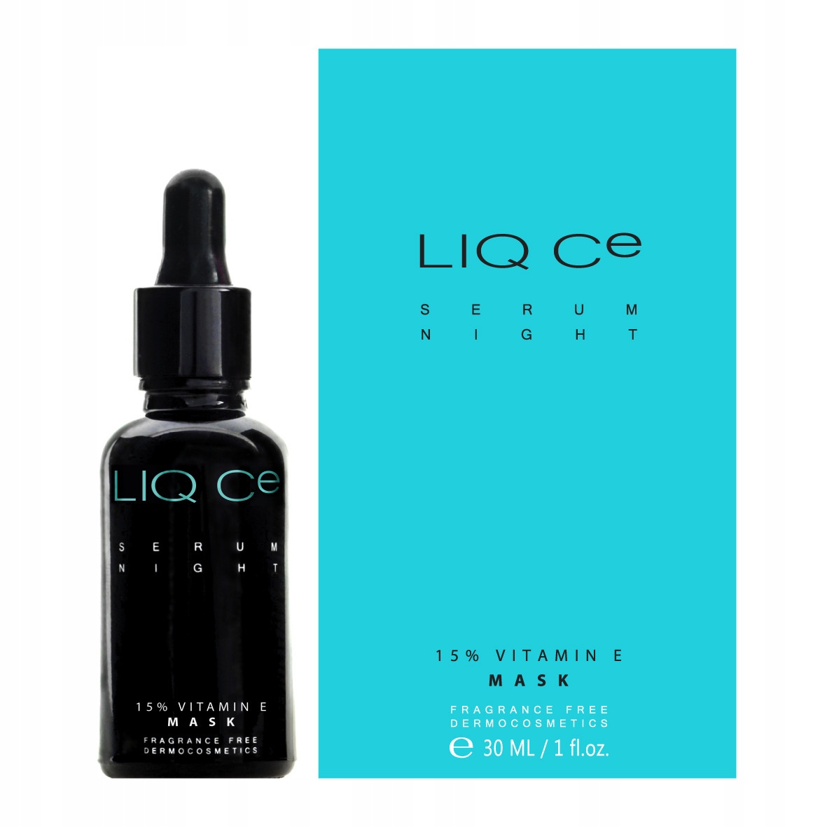 Liq Dvoufázové sérum s vitamínem E, regenerační a vyživující na noc, 30 ml