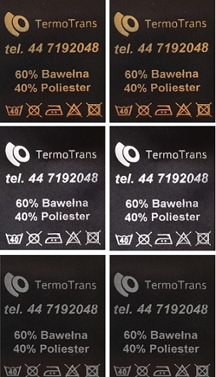 

Wszywki odzieżowe 320sz metki satyna Czarna