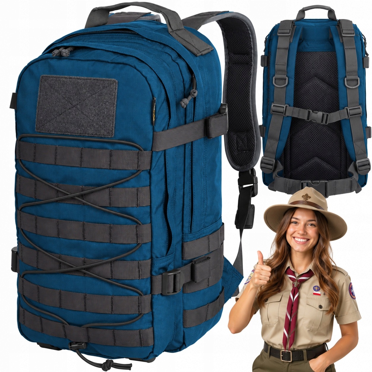 Plecak Turystyczny Trekkingowy Miejski Szkolny Helikon Raccoon MK2 20L Blue