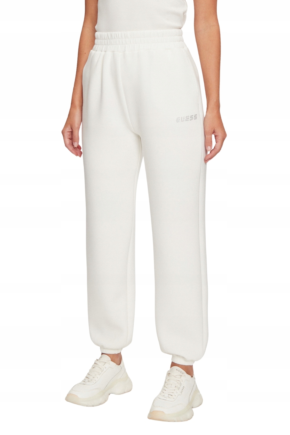 Guess Dámské teplákové kalhoty v barvě ecru Cecilia Scuba M