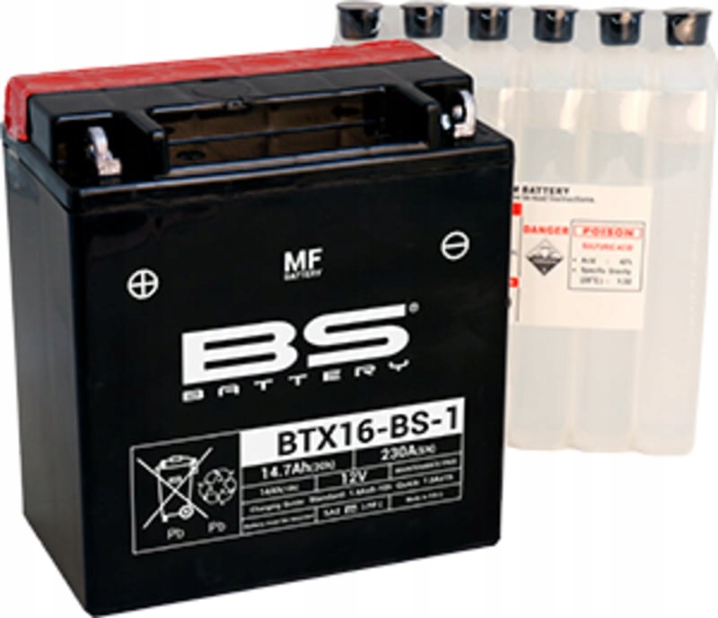 Bs Battery Bezúdržbová batéria s kyselinou BTX16-BS 300623