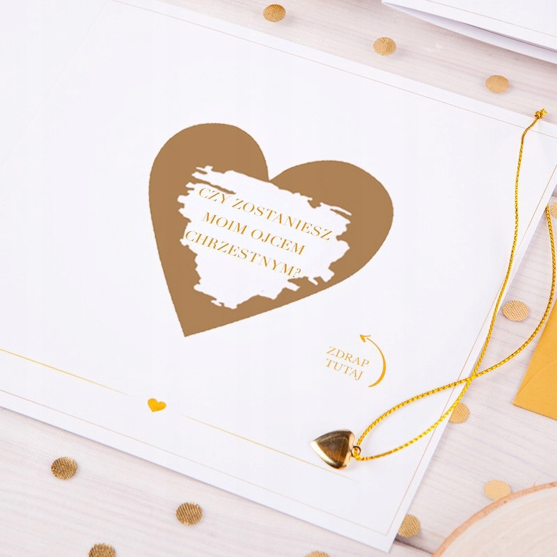 ZDRAPKA CZY ZOSTANIESZ CHRZESTNYM Złote Stópki Wysokość produktu 15 cm