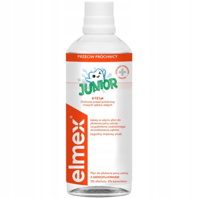 Elmex Płyn do płukania jamy ustnej Junior 6-12 Lat 400ml