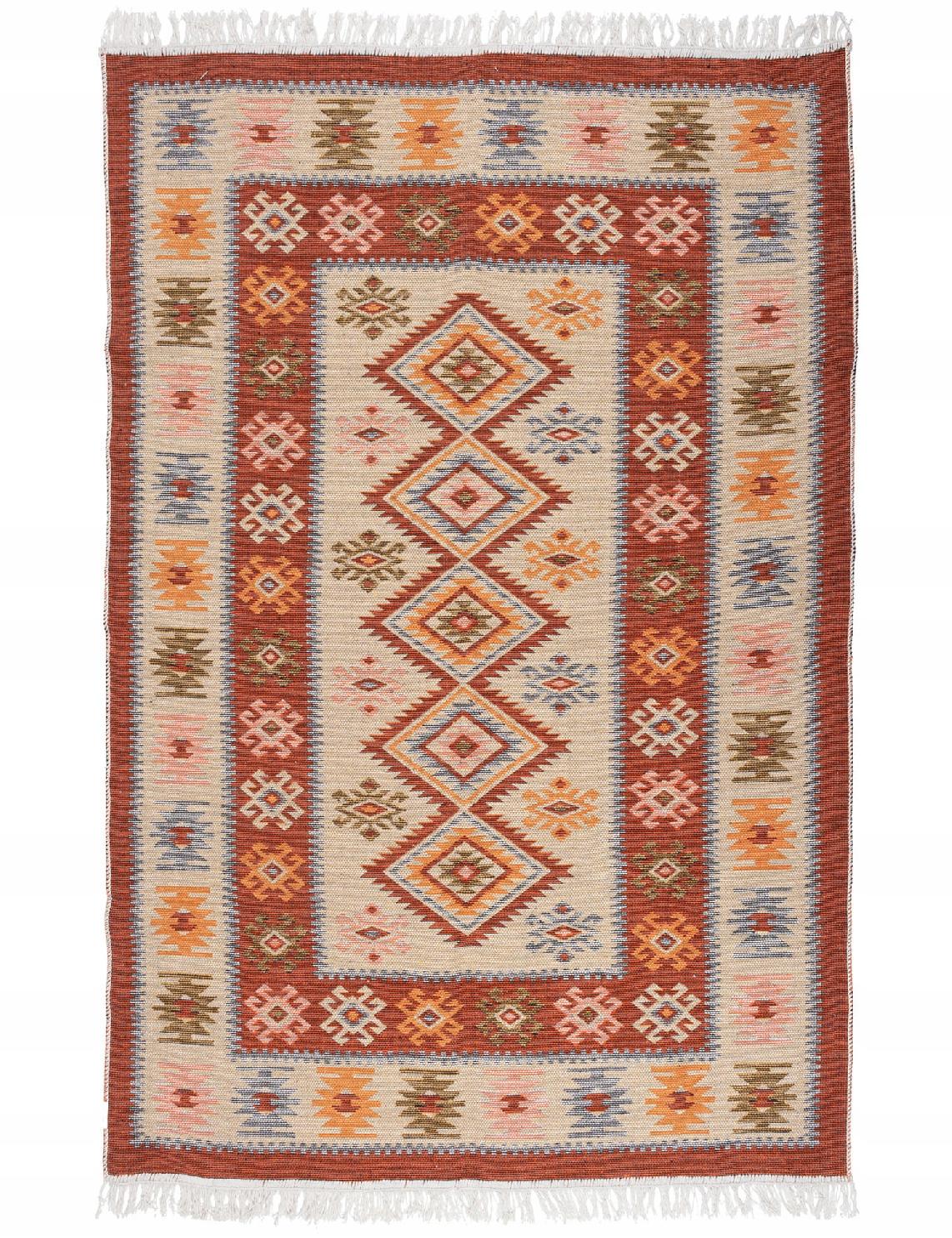 

Dywan kilim tkany dwustronny wzór 120x180 cm terra
