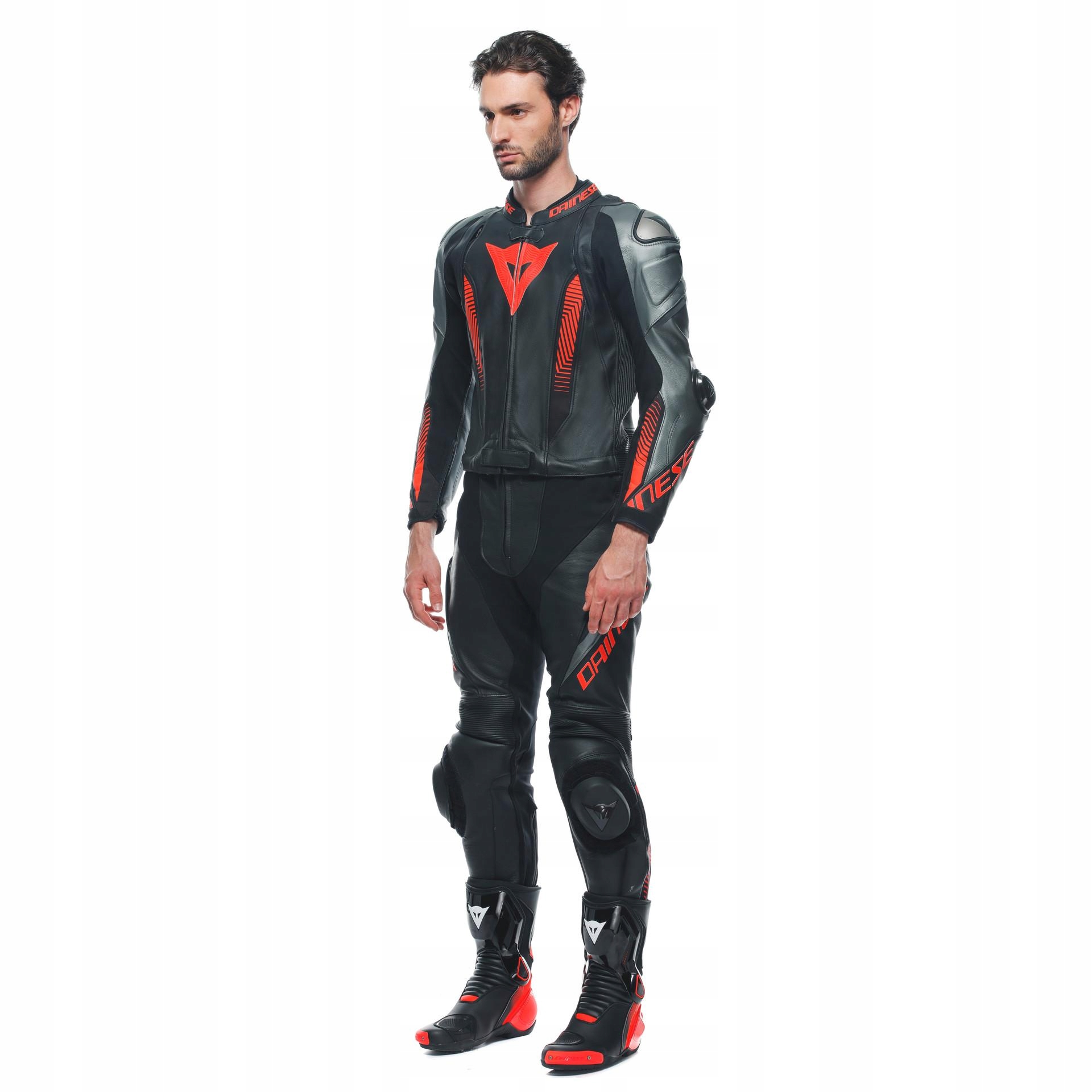 Kombinéza Dainese Laguna Seca 5 2PCS čierna/šedá/červená-Fluo 58