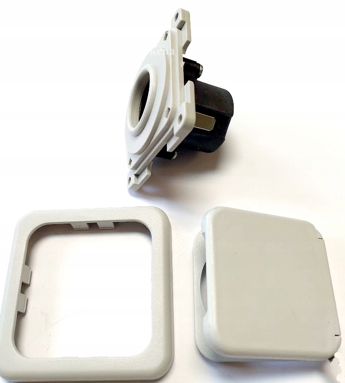 Gniazdo elektryczne wewn. 12V zapalniczka z klapką szare do zabudowy Marka Frankana