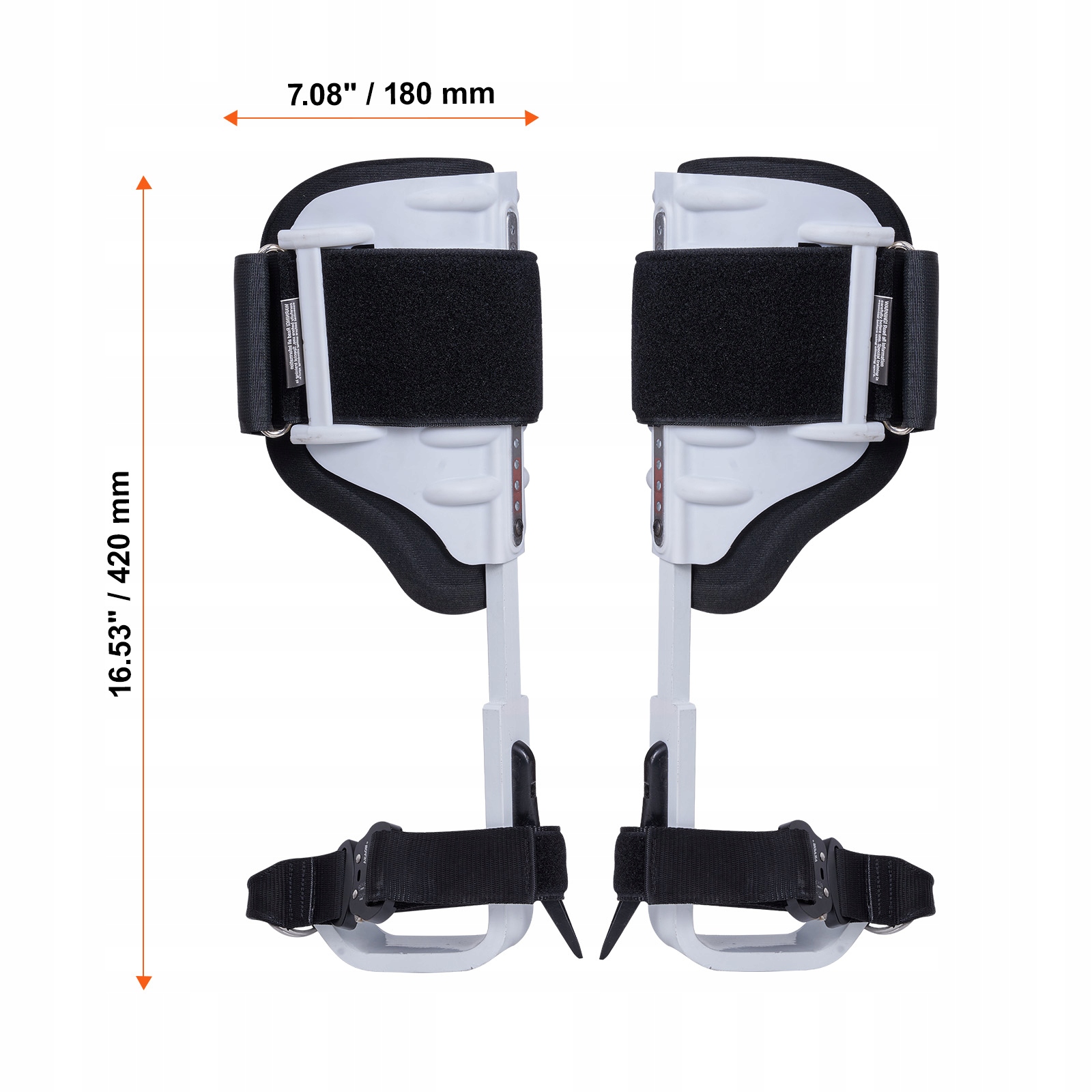 Kolce do wspinaczki na drzewa Ostrogi wspinaczkowe Gear Aluminiowy sprzęt arborystyczny Biały Marka Vevor