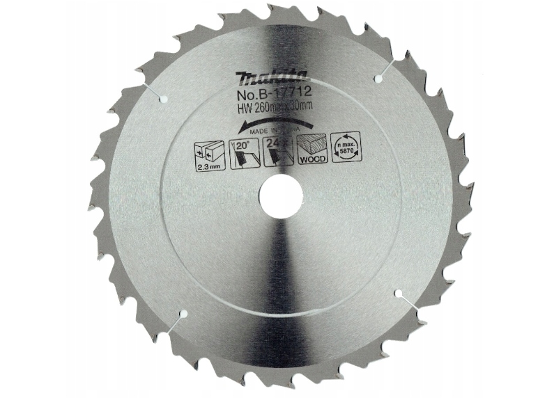 

Makita tarcza do drewna 260x30, 24Z
