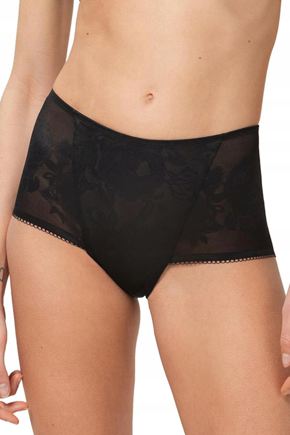 Triumph 10207231 Wild Rose Sensation Maxi černé Vysoké kalhotky Kalhotky 42