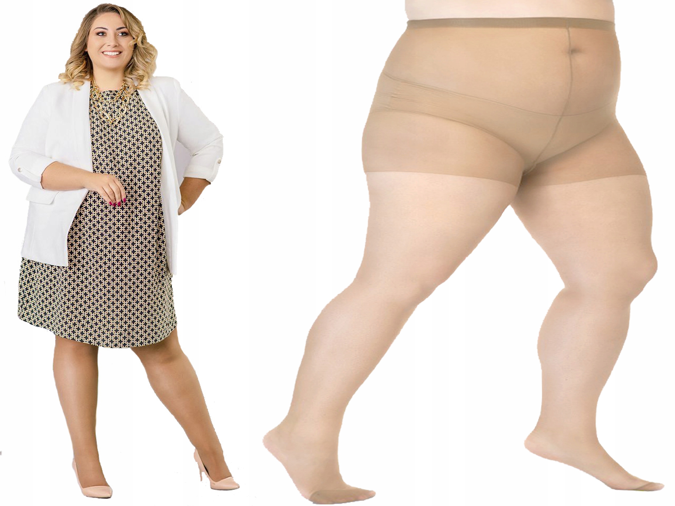 

Rajstopy Lida 20DEN laycra j.beż 3size++ biodra170