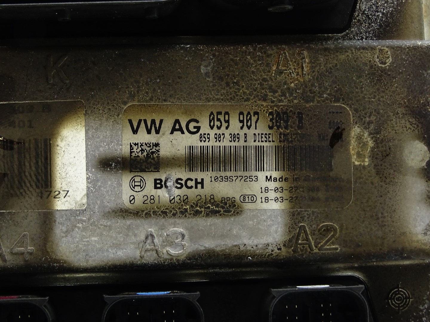 computer control unit of the engine ECU AUDI Q7 4M 3.0 TDI 059907309B