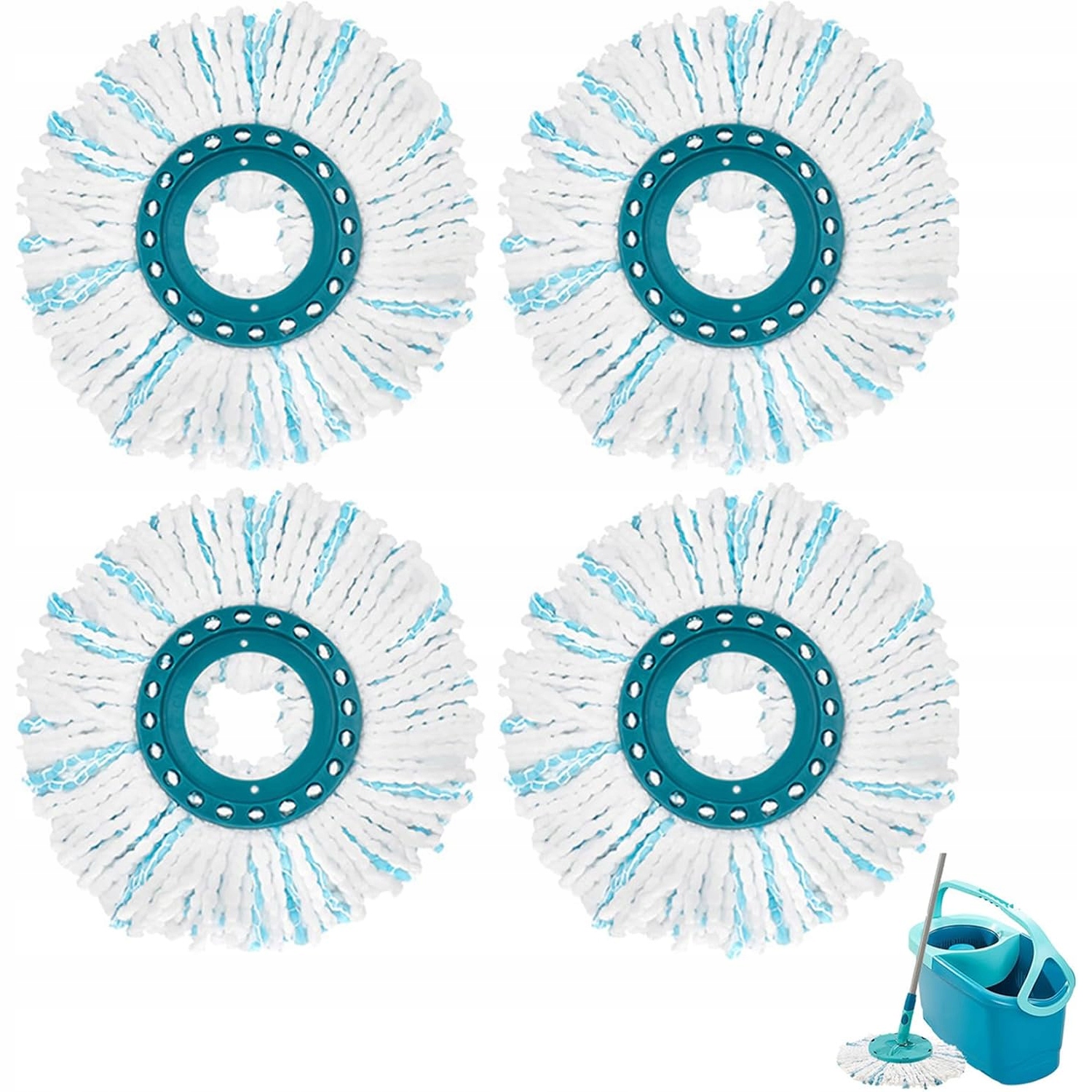 4 ks mopů na podlahu pro Leifheit Clean Twist pro všechny typy půdy