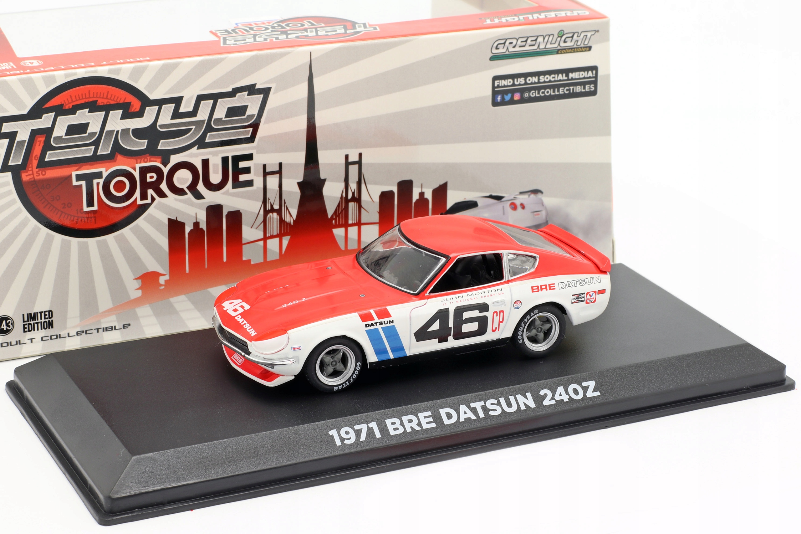 Greenlight Datsun 240Z Bre #46 (Brock Racing Enterprises) 1970 1:43