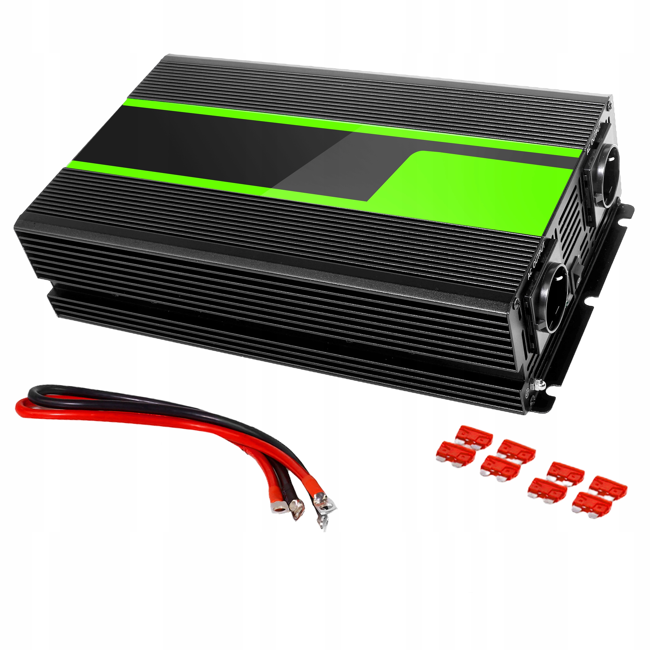 Menič do auta invertor Green Cell 12V 1500W / 3000W USB na tira