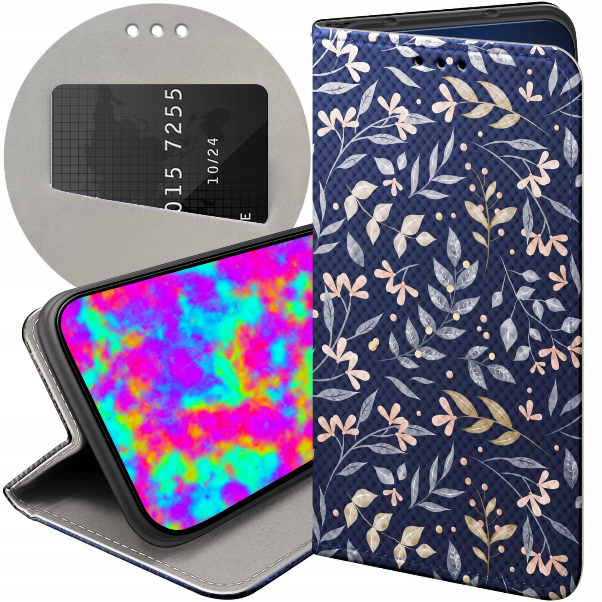 Etui Z Klapką Do Oppo A40 Floral Botanika Bukiety Futerał Pokrowiec