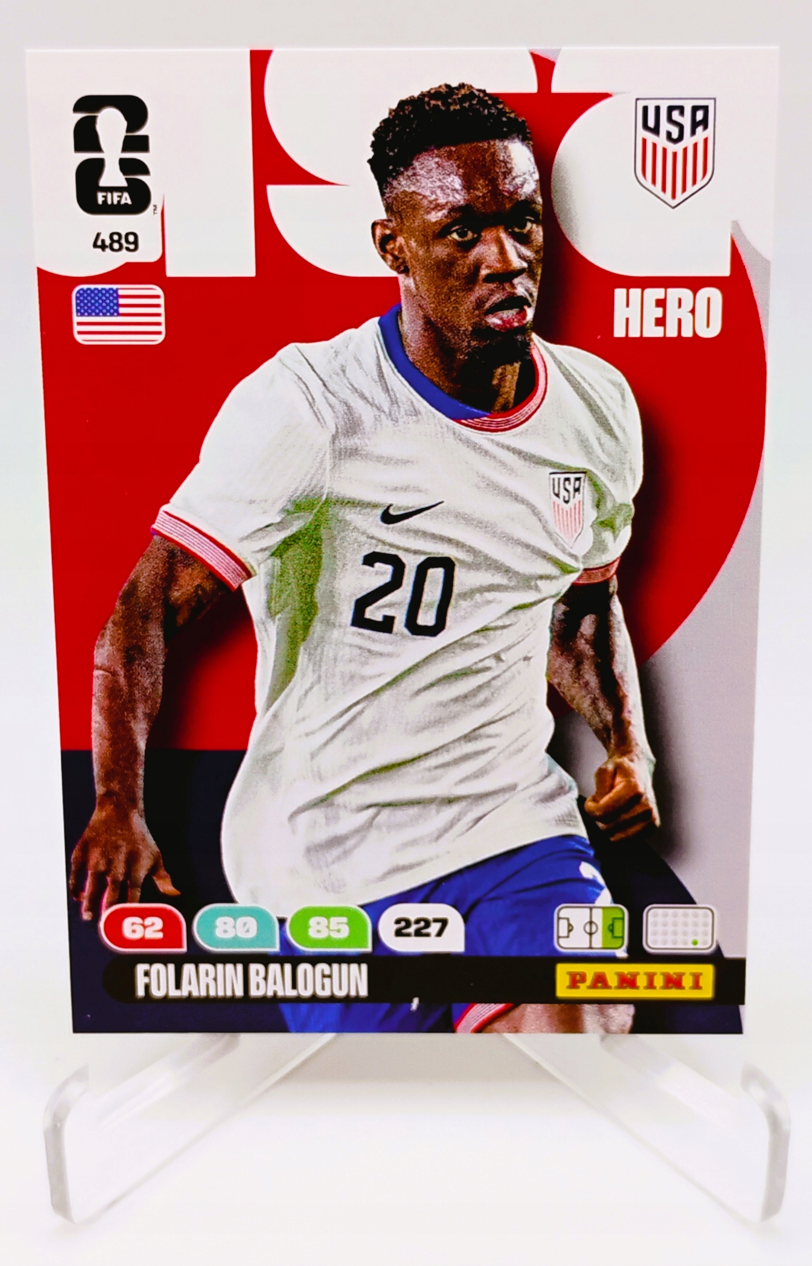 Panini World Cup 2026 Core Hero 489 Folarin Balogun Usa