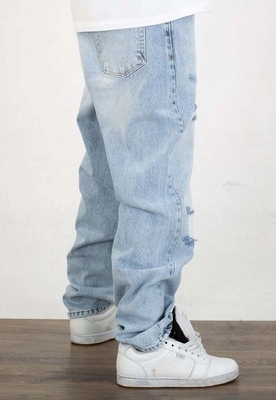 Kalhoty I8 Denim BAG106 Baggy světle modré