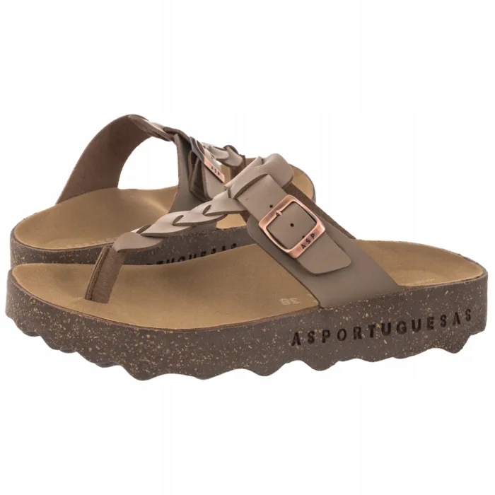 Dámské boty Japonky Asportuguesas Cardi L Eco Nubuk P018332003 Béžová