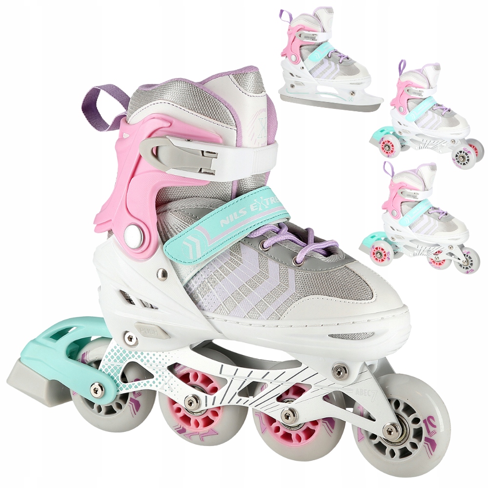 Nastavitelné Kolečkové Brusle 4 v Brusle Na Led Brusle 2v1 Rekreační Kolečkové Brusle Pu kolečka Nils