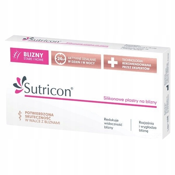 Sutricon plastry silikonowe na blizny 5 sztuk 3x10