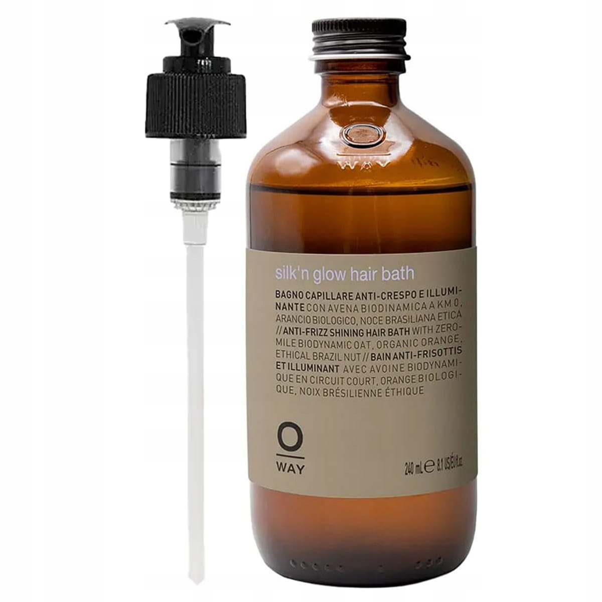 Oway Silkn Glow šampon vyhlazující krepaté a husté vlasy 240 ml